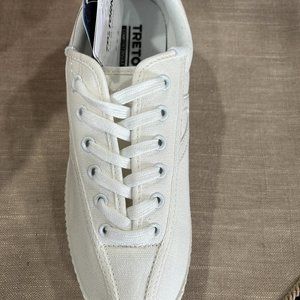 Tretorn White Nylite Plus Canvas Sneakers